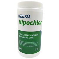 Быстрорастворимый гипохлорит кальция Reexo Hipochlor в гранулах, с 70% активного хлора, 1 кг